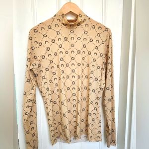 Marine Serre 2020 Printed Mock Neck Top